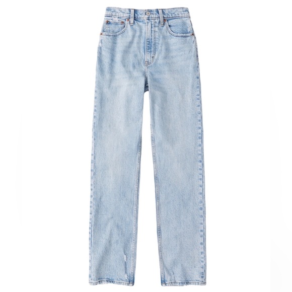Abercrombie & Fitch Denim - Abercrombie & Fitch The 90s Straight Ultra High Rise Jean 28/6s Light Wash